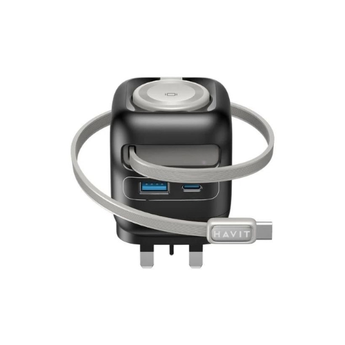 HAVIT All-in-One 35W GAN Charger with Retractable Cable – UC250 image 2